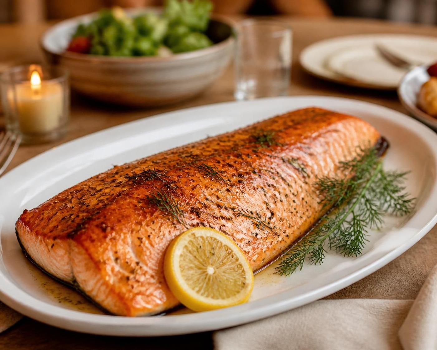 découvrez comment préparer un filet de saumon entier au four pour un repas savoureux, sain et facile à réaliser. techniques de cuisson et astuces pour un plat délicieux à partager.