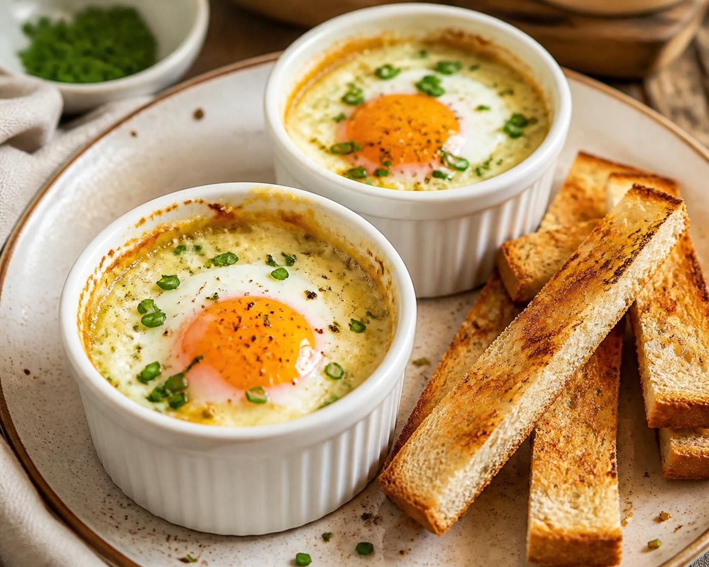 découvrez notre recette simple et gourmande d'œuf cocotte au four, idéale pour un plat rapide et savoureux.