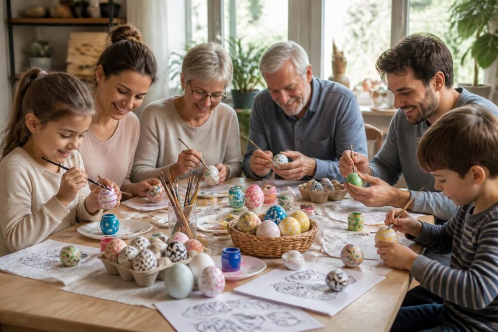 découvrez des idées créatives pour un atelier en famille réussi avec nos oeufs de pâques à colorier. amusez-vous à décorer ensemble pour une fête colorée et joyeuse !