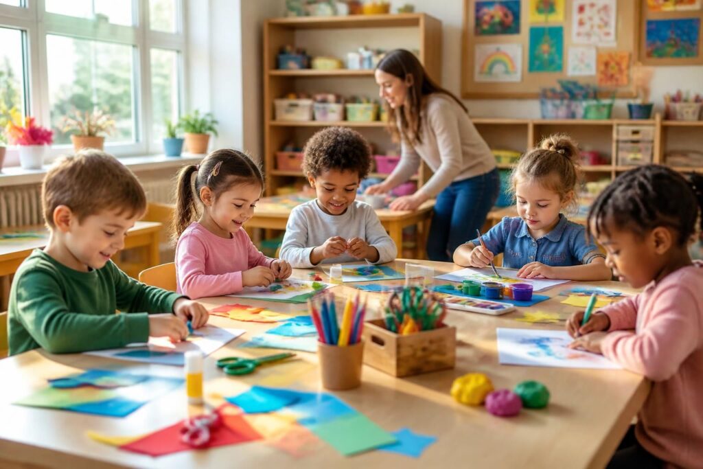 découvrez comment les activités manuelles en maternelle favorisent le développement global de l'enfant, en stimulant sa créativité, sa motricité fine et sa confiance en soi.
