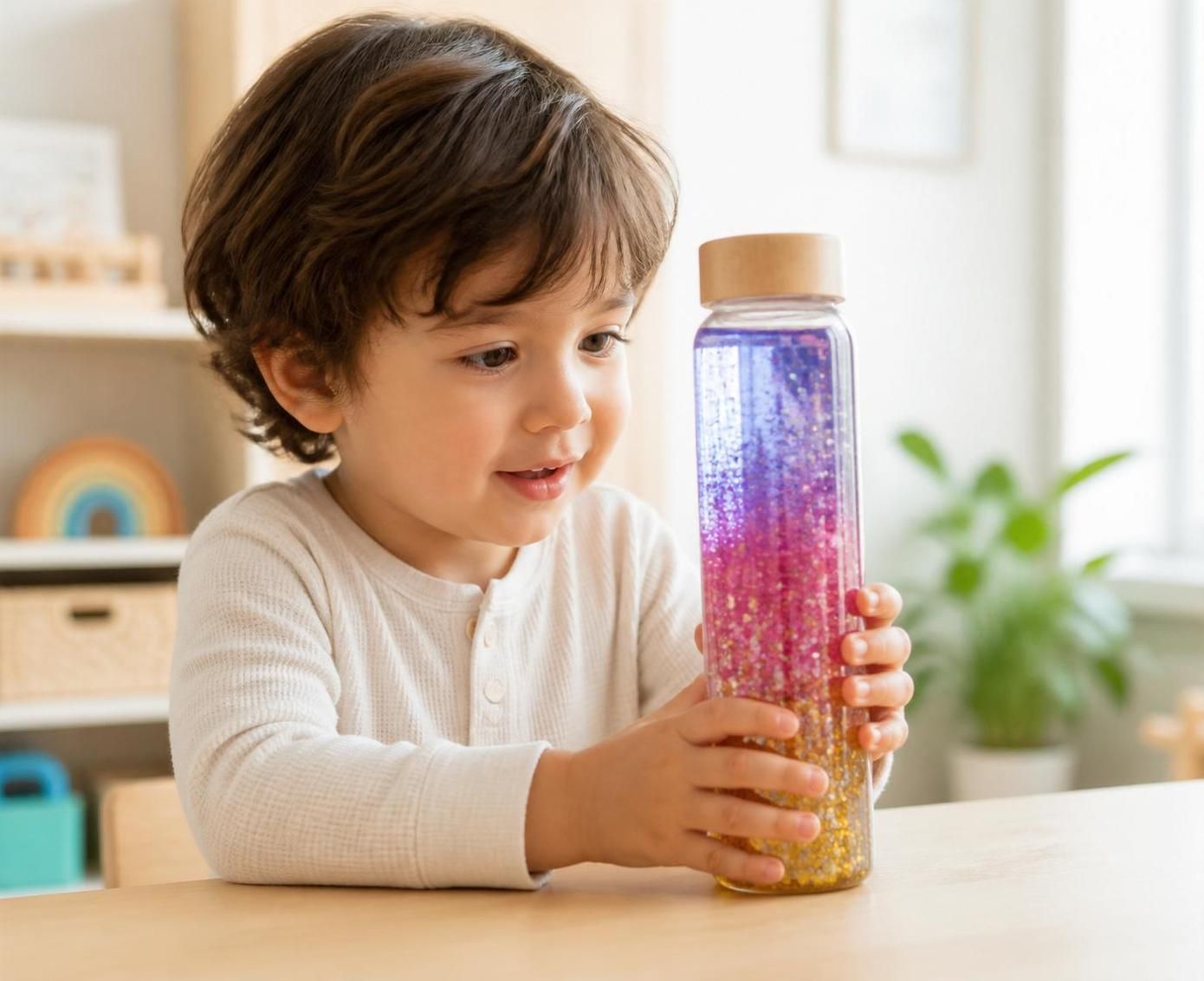 découvrez comment une bouteille sensorielle peut aider à apaiser l'anxiété des enfants grâce à un outil ludique et apaisant, favorisant le calme et la concentration.