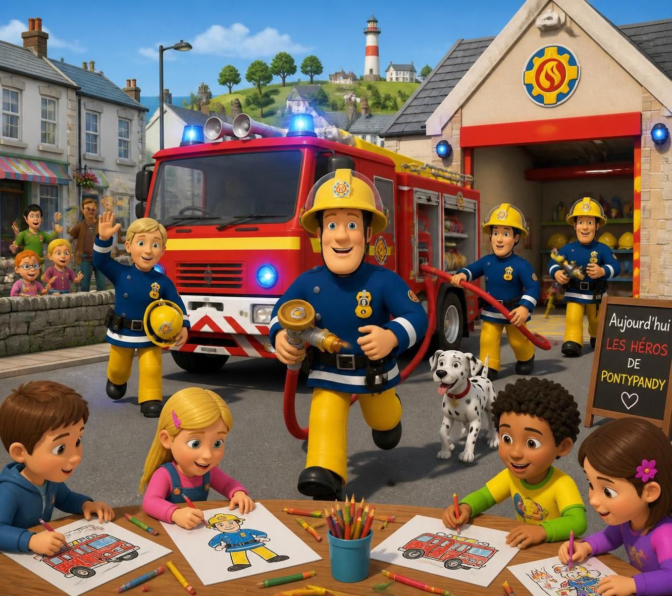 découvrez 7 dessins de coloriage pompier sam à imprimer gratuitement pour divertir et amuser vos enfants avec leurs héros préférés.