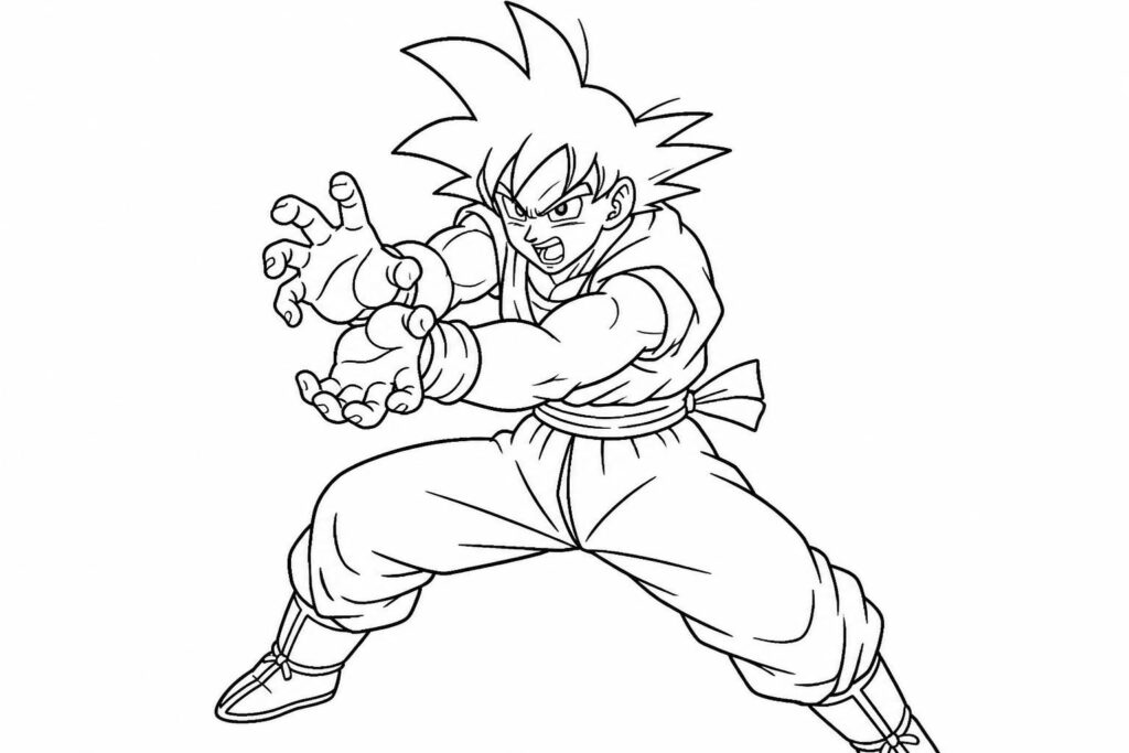 découvrez notre collection de coloriages de sangoku à imprimer, idéale pour tous les fans de dragon ball. amusez-vous à colorier vos personnages préférés et revivez leurs aventures épiques.