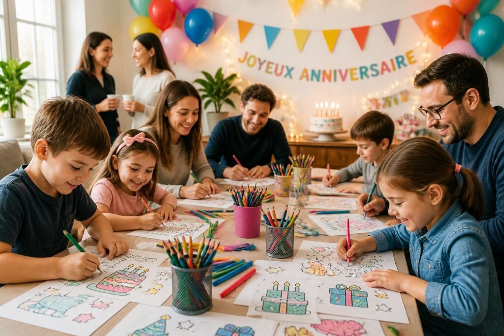 découvrez des idées ludiques pour organiser un anniversaire en famille avec des activités de coloriage amusantes, pour une fête réussie et pleine de créativité.