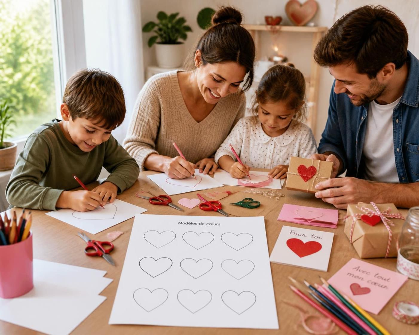 découvrez 5 modèles simples de cœurs à imprimer pour embellir facilement vos cartes et cadeaux personnalisés.