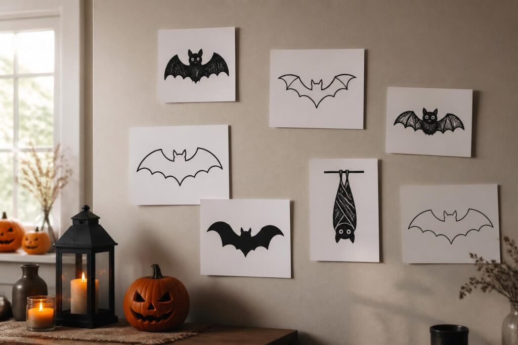 découvrez des dessins de chauve-souris pour halloween faciles à réaliser et apportez une touche effrayante et originale à la décoration de vos murs.