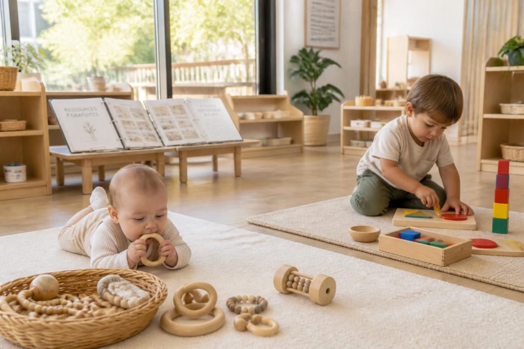 découvrez des activités montessori adaptées aux enfants de 0 à 3 ans avec des ressources et pdf gratuits pour favoriser leur développement dès le plus jeune âge.