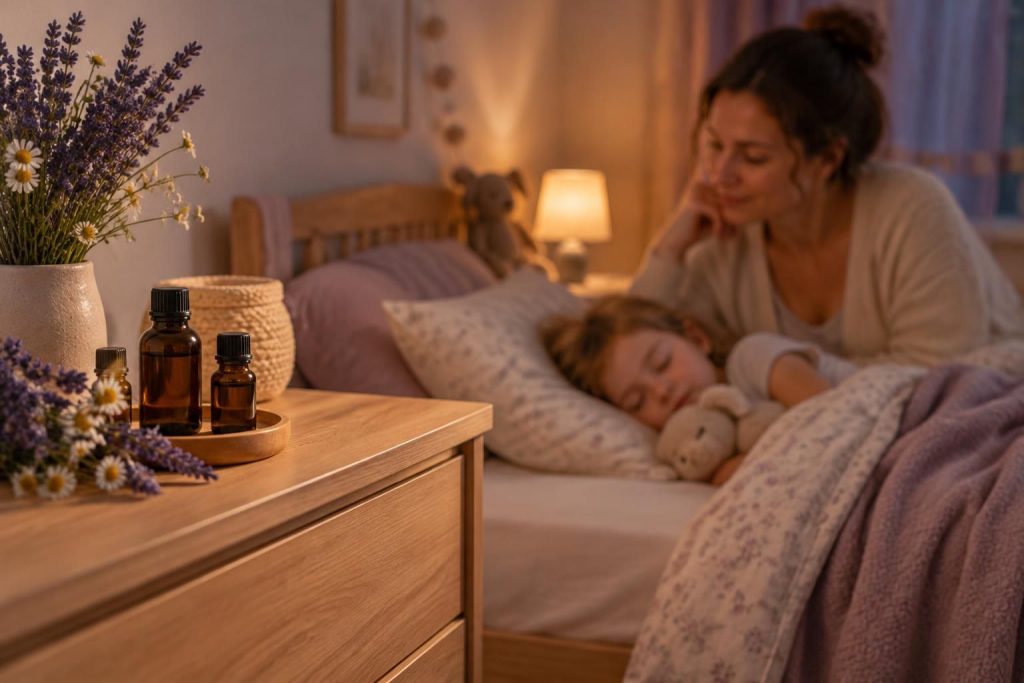 découvrez quelles huiles essentielles peuvent accompagner le stress et favoriser la détente avant le sommeil, avec les précautions indispensables pour les enfants.