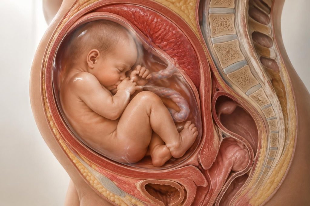 découvrez la position fœtale du bébé pendant la grossesse : ses différentes postures dans le ventre et leur évolution avant la naissance.