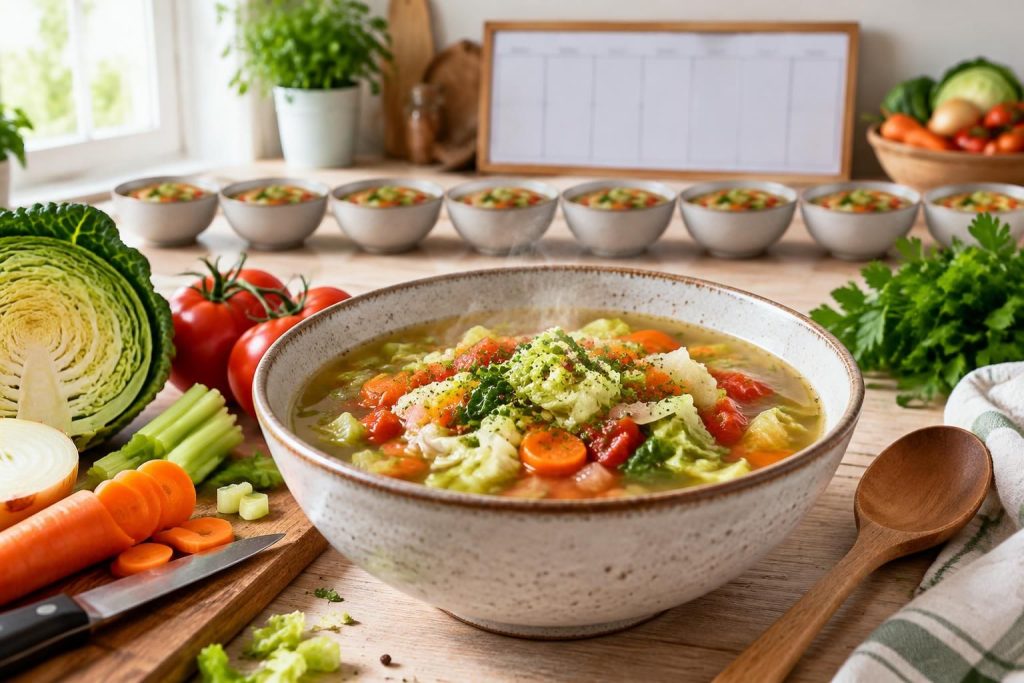 découvrez la recette de la soupe aux choux et les avis sur ce régime de 7 jours : fonctionnement, menu et précautions pour perdre du poids.